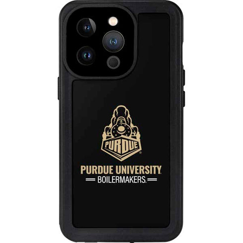 Purdue University Boilermakers Signature Logo iPhone 15 Pro Waterproof Case